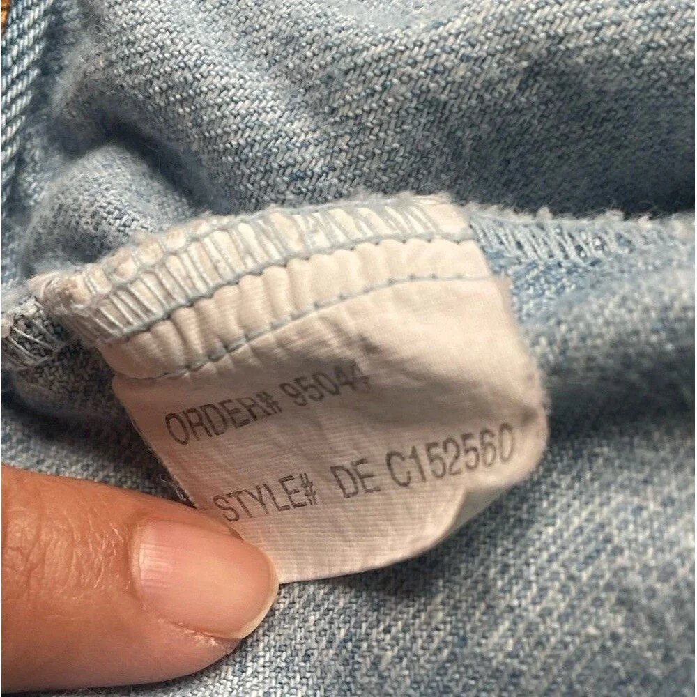 Vintage 90s Kids 24M Denim Jean Jacket Hoodie Toddler Baby Blue Casual Time